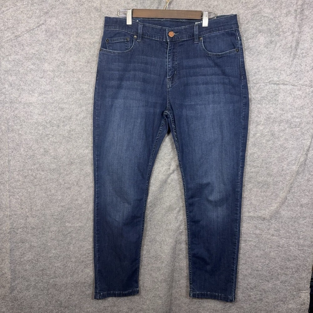 Mugsy Fultons Jeans Mens 36x30 Blue Dark Wash Classic Stretch